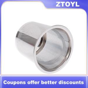 【ZTOYL】 Mesh Tea Infuser Strainer Leaf Filter Leaks Sieve Metal Cup Stainless Steel