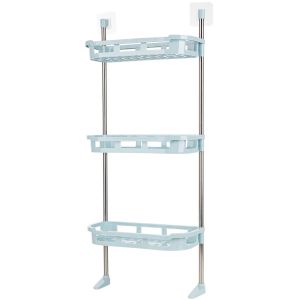 Kệ gác bồn cầu 3 tầng nhựa VIỆT NHẬT 5581-3 - Khung inox miếng dán tường - Đựng đồ nhà tắm vệ sinh