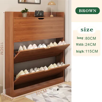MANDA Wooden Shoe Rack Flip-Top Shoe Rack Modern Shoe Cabinet Shoe Storage Rack Home Entrance Cabinet