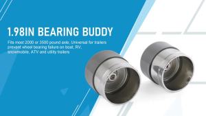Trailer Axle Bearing Protector 1.98 Inch Stainless Steel with Silicone Trailer Bearing Dust Cap for Trailer Boat Pair Wheel Bearing Protectors