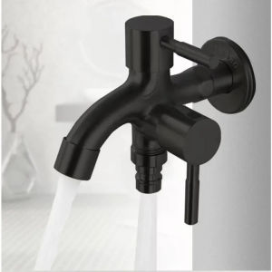 SUS304 Faucet Two Way valve Bathroom Kitchen Wall Mounted Faucet 1 in 2 out Head Water Faucet