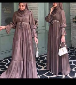 Mahira Dres Shimer Silk Premium Gamis Lebaran Idul Fitri Wanita Dewasa Terbaru Simple Elegan Mewah 2024