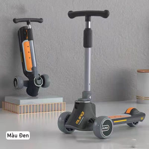 Xe Trượt Scooter Cho Bé Cao Cấp - Xe Chòi Chân Có Bánh Xe Led Kèm Ghế Ngồi Chắc Chắn Tích Hợp Phát Nhạc Đa Năng Và Các Chế Độ Đi Khác Nhau Cho Bé