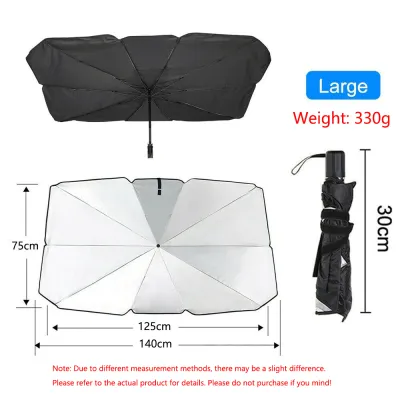 (Ship in 24hrs)AMBRELLA Car Front Windshield Sun Shade Umbrella UV protection Sunshade retractable folding Sun Shields Dash Covers Visor Umbrella