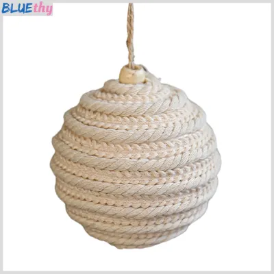 Christmas Ball Ornament Linen Design Rustic Distressed Hanging Ball Xmas Tree Decor Farmhouse Ornament