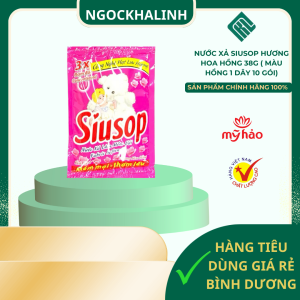 Nước xả Siusop Hương hoa hồng hồng 38G ( 1 DÂY 10 GÓI)