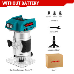 🔥Bulacan Stock🔥Brushless Electric Wood Trimmer 5 Speeds 1600W Cordless Hand Wood Trimmer Engraving Slotting Compact Router For Makita 18V Battery
