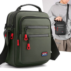 Men oxford cloth shoulder crossbody bag casual canvas small bag business backpack briefcase