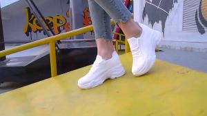 G7 Womens Height-Increasing White Sneakers 2025 New Spring Mesh Casual Sports Shoes Breathable Thick Sole Dad Shoes Summer 7/7