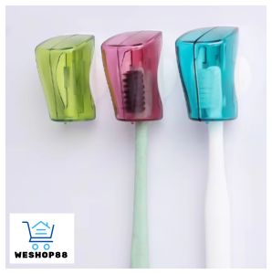 WESHOP88 1Pcs Portable Toothbrush Head Covers with Suction Cup/Toothbrush Dustproof Holder Protector Case Caps