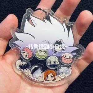 6 Styles Anime Jujutsu Kaisen Keychain Acrylic Figure Satoru Gojou Nanami Kento Kugisaki Nobara Fushiguro Megumi Itadori Yuji Keyring Model Doll Cosplay