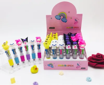 (1 PACK) BOLPEN 10 WARNA KARAKTER BONEKA / PULPEN ANAK / BALLPEN 10 WARNA