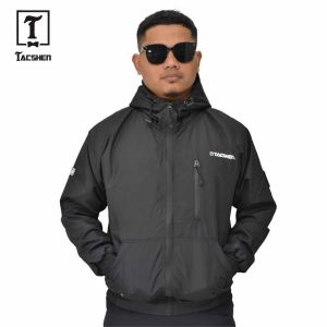 TACSHEN - Jaket Windbreaker Jackson Jaket Gunung Pria Black