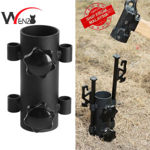 Durable Camping Awning Rod Holder Metal Sunshade Pole Ground Holder Frame Tent Awning Canopy Pole Fixing Pipe