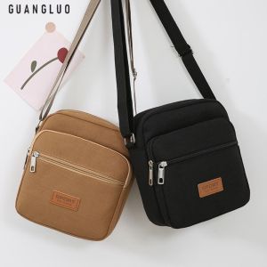 PETIBAG Nylon Canvas Crossbody Bag Fashion Men Single Shoulder Bag Ground Stall Bag Small Square Bag