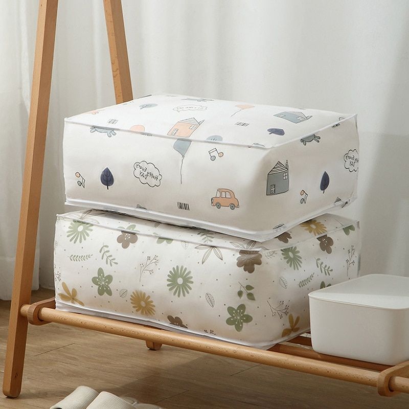 Waterproof Soft Storage Box For Quilt And Clothes Organizer Bag_voghion.com