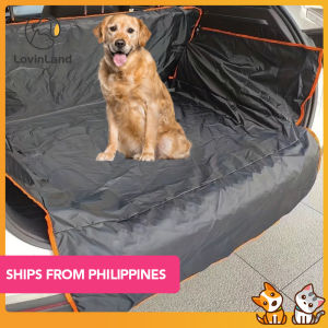 Lovinland Car Seat Protector for Dog Durable Trunk Mat for Pets Dogs Cats Non-Slip Scratch-Resistant Polyester Water Resistant Easy Clean Mat for SUVs and Cars Pet Safety Mat Pet Dog Car Back Seat Cover