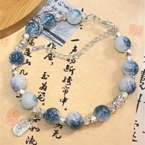 [fenggongshuode] Light Luxury Sweet Tassel Bracelet For Women Girls Fashion Fantasy Beaded Elastic Rope Bracelet Jewelry Accessories Gifts