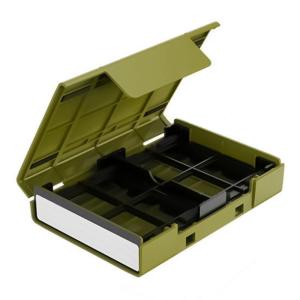 Compactly ABS Hard Drive Container Holds 4x 2.5Inch or 1x3.5Inch HDDs Builts-In EVA Reinforced Shock-Resistant Cushions
