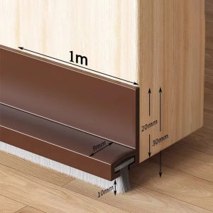 แถบปิดขอบประตูพร้อมแปรงซิลิโคนทนต่อสภาพอากาศแถบลดเสียงรบกวนกันลมฝุ่นกันแมลงเทปปิดแบบมีกาวในตัว