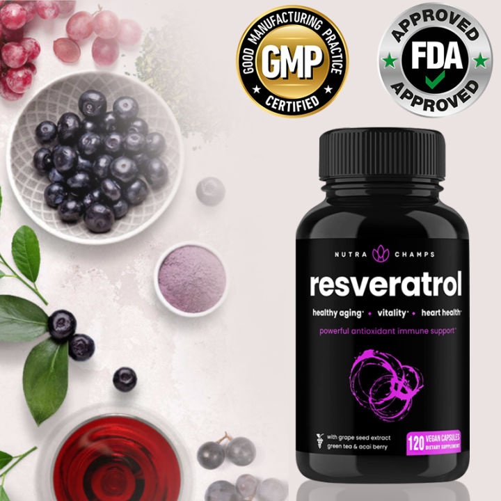 Resveratrol supplement 1400 mg extra strength formula for healthy