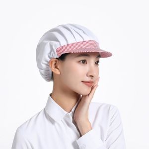 Quivlox Cotton Breathable Kitchen Chef Hats Mesh Work Caps for Restaurant Hotel Dining Service Hygiene Headwear Topi Kek