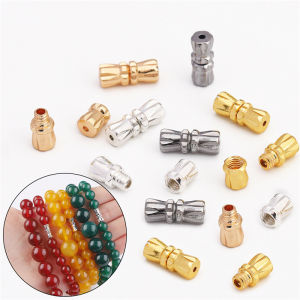 10pcs/Lot Gold/Silver/Gunmetal Plated Screw Clasp Barrel Screw Clasps For Bracelet Necklace Jewelry Making Findings Hole 1mm