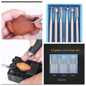 Mata Bor Set 6 Pcs Ukir Kayu Tulang Gading