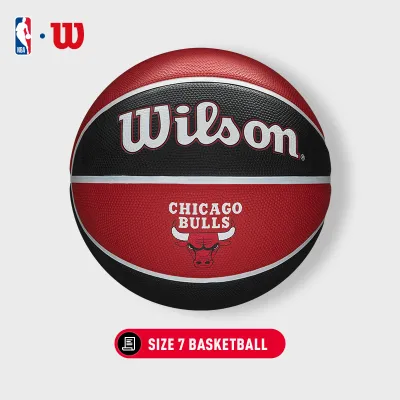 Wilson NBA Chicago Bulls Team Tribute (Size 7) Official Basketball - High-Quality Rubber Leather WTB1300XBCHI