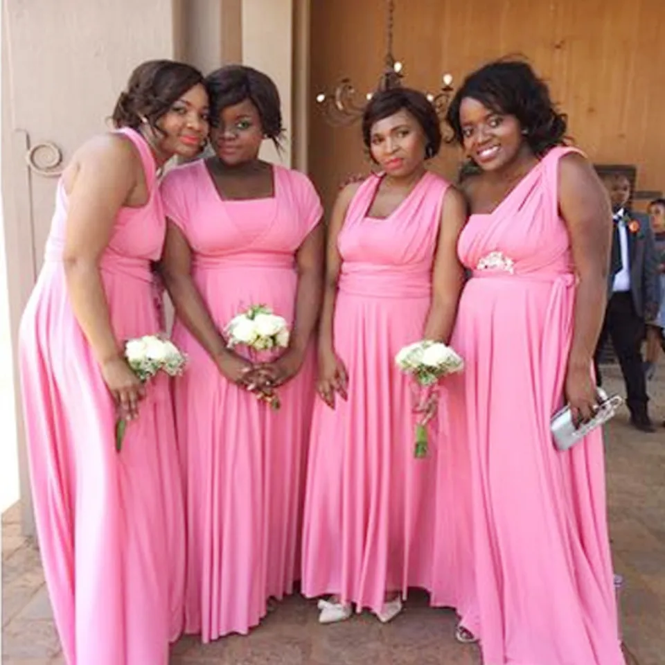 PLUS SIZE ) BLUSH PINK Infinity Dress With Tube Floor Length