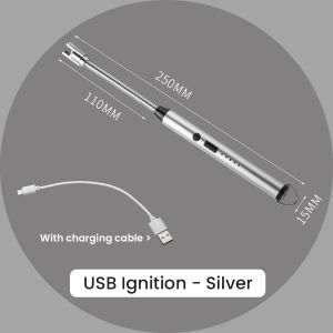USB Rechargeable Windproof Flameless Electric Lighter with Safety Features Double Safety Switch and Power Indicator