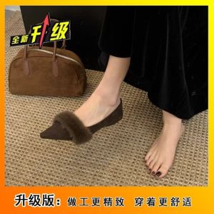 [Free Shipping] WomenS Black Pointed-Toe Pumps With A Chunky Heel 2026 New Autumn/Winter Collection Versatile And Elegant Evening Shoes Perfect With Dresses