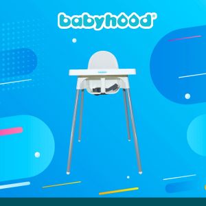 Antilop Design Babyhood High Chair: Light Blue & Green