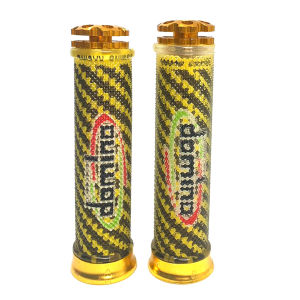 CARBON DOMINO HANDLE GRIP W/BAR END FOR MOTORCYCLE COD