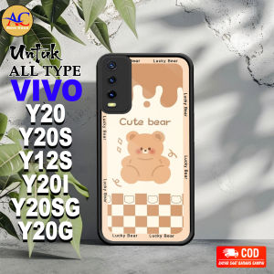 Case Premium Compatible For VIVO Y20 Y20S Y12S Y20SG Y20i Y20G Auto Case Motif [ BEAR ] Casing Softcase Glossy Anti Jamur