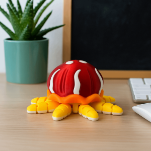 YOUSHI TOP Simulation Movable Jellyfish Ornament Multi-Jointed Plastic 3D Printed Jellyfish  Toy Figurines Crafts Multi Joint Animal Toys Kids Adults