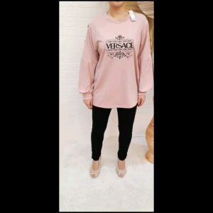 ATASAN KAOS WANITA BIG SIZE XL TANGAN BALON LD 110 LENGAN PANJANG PUFF BAHAN BABYTERRY TEBAL