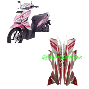 STIKER STRIPING LIS LES BODY MOTOR HONDA VARIO CW VARIO KARBU 110 TAHUN 2010 WARNA PINK 1SET STANDAR