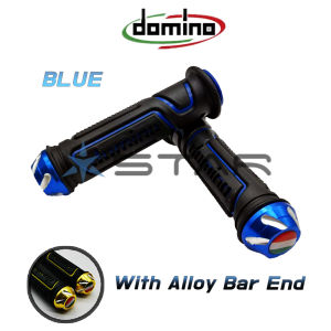 ✅COD Domino Anti Slip Design Handle Grip with Alloy Bar End Universal For motorcycle