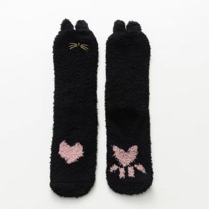 Cute Rabbit WarmSleeping Socks Stokin Pantang Maternity Stocking Confinement Socks WinterSocks Fluffy socks sarung kaki