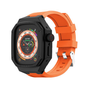 สายรัดและเคสสำหรับ Apple Watch กรอบโลหะชุดแท่งการปรับเปลี่ยนอย่างหรูหราขนาด49มม. 44มม. 45มม. 40มม. 41มม. Iwatch 9 8 7 Se 6 5 4