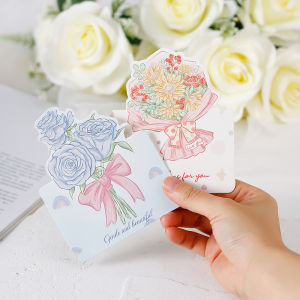 Set 10 thiệp chúc mừng sinh nhật cảm ơn tình yêu hình hoa nhiều màu sắc