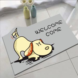 Cartoon Bath Mat Cat Puppy Doormat Absorbent Floor Mats Washable Rugs Anti-slip Carpet for Home Decor