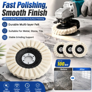 Wool Felt Polishing Wheel Buffing Pad Abrasive Disc High Efficiency Polishing Smooth Finish Durable Metal Wood Automotive Detailing