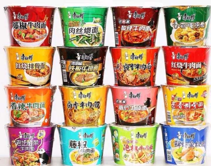 Instant Noodle :康师傅Kang Shi fu 经典方便桶面Classic Instant Noodle红烧排骨Braised ...