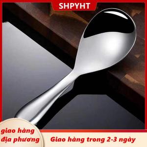 [COD] SHPYHT Giao hàng địa phương 304 thép không gỉ muỗng gạo chống bỏng công suất lớn dày nồi muỗng đa mục đích Bộ đồ ăn tự chọn phục vụ thìa
