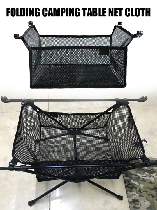 Portable Folding Table Storage Net Shelf Bag Stuff Mesh For Picnic