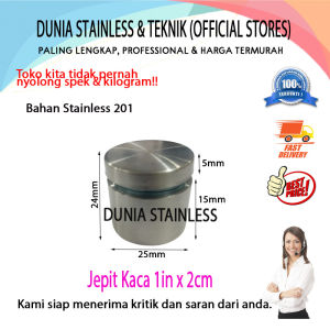 Jepit Kaca 1in x 2cm alat teknik stainless