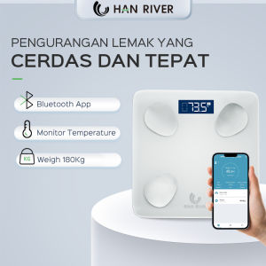 HAN RIVER/Timbangan Badan Digital/Weight Body Fat Scale(Body Fat Monitor with App)/180kg Smart Weight Scale