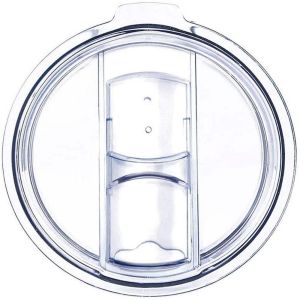 MIRACLE HOME STORE Plastic Tumbler Lid Slide Lock Transparent Fit Vacuum Lid Reusable Spill Proof Replacement Lid For 20oz/30oz